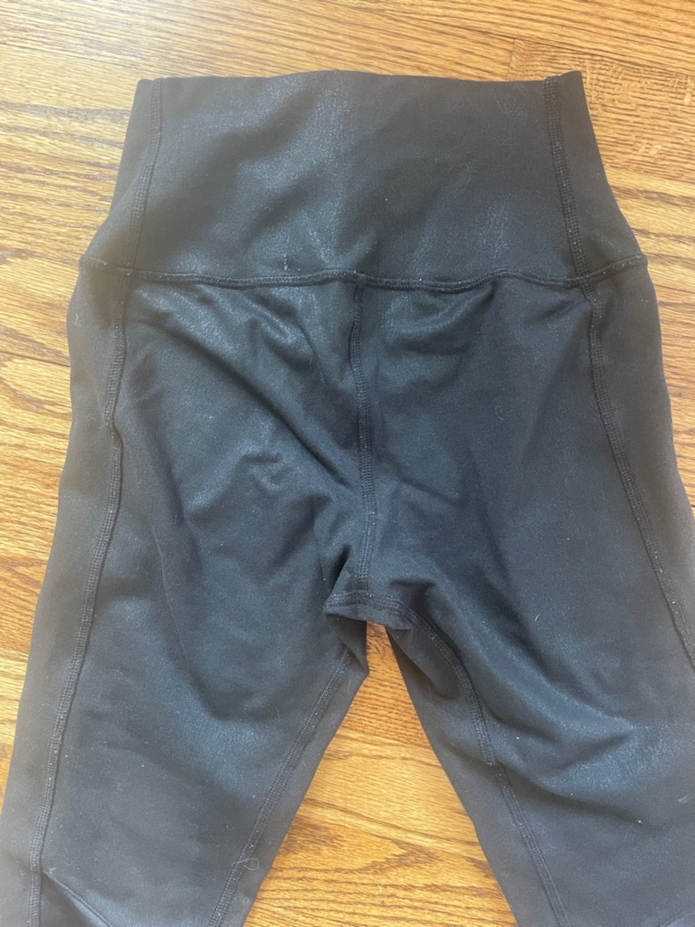 Alo Black Moto-Style Mesh Panel Leggings XS - Picture 8 of 13